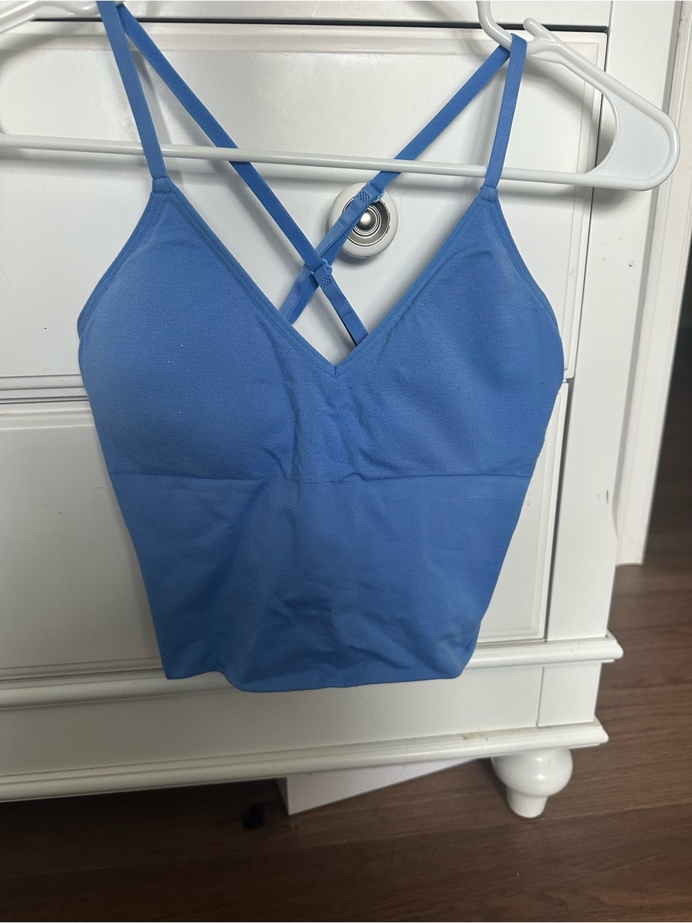 Essentials Blue Crisscross V-Neck Cami